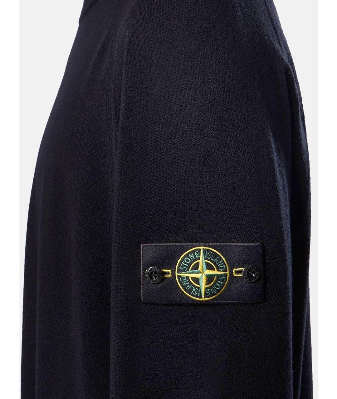 STONE ISLAND Синий шерстяной джемпер / свитер, фото 3