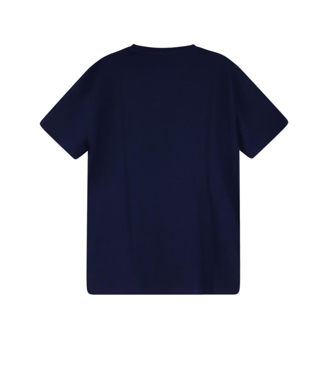 POLO RALPH LAUREN Синяя хлопковая футболка, фото 2