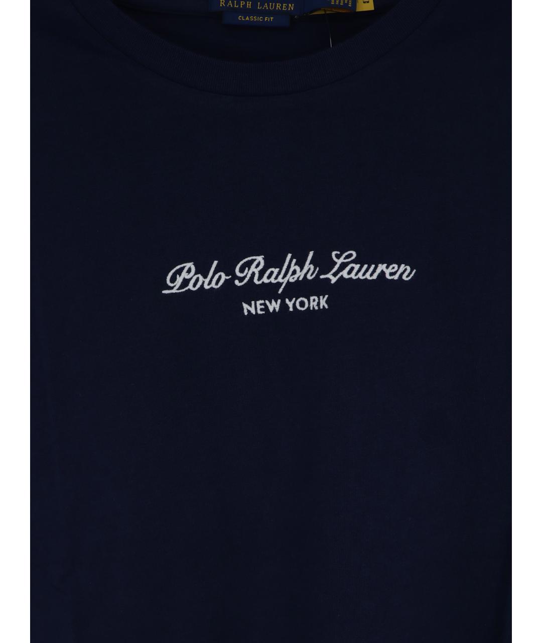 POLO RALPH LAUREN Синяя хлопковая футболка, фото 3