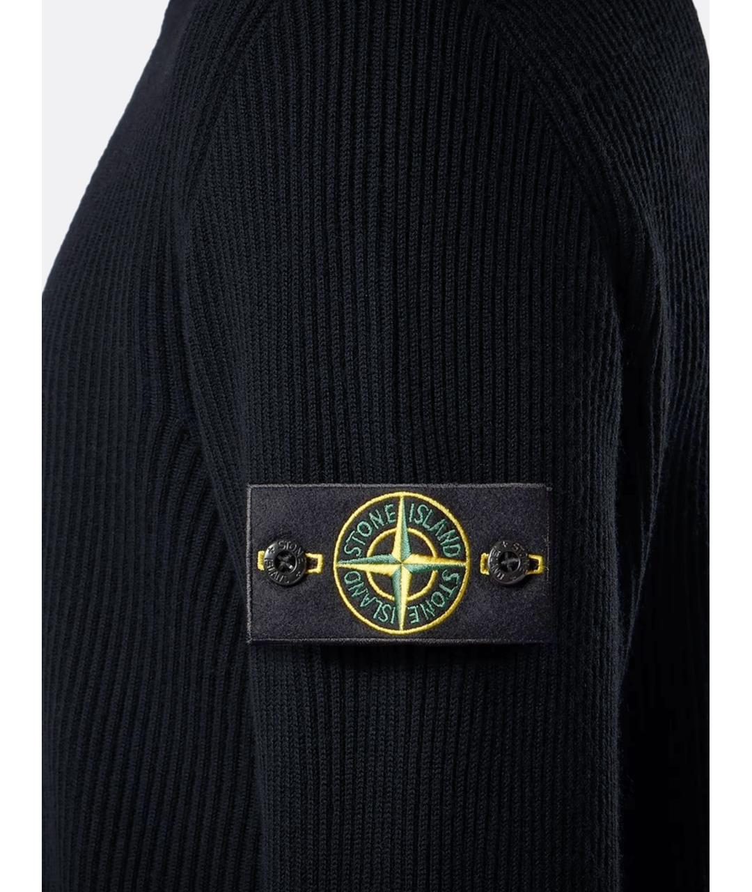 STONE ISLAND Синий шерстяной джемпер / свитер, фото 3