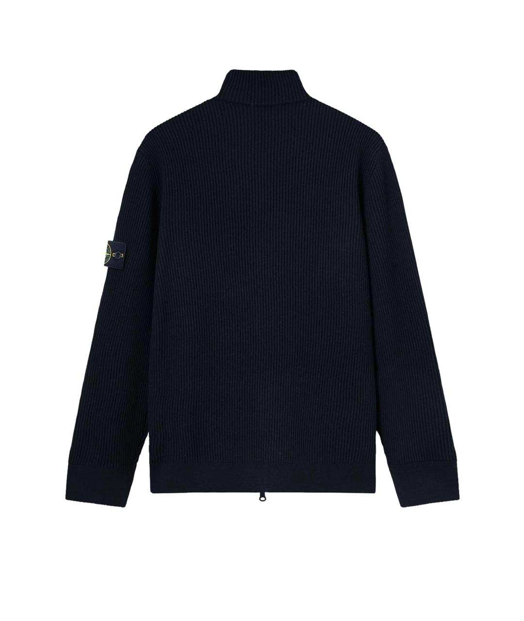 STONE ISLAND Синий шерстяной джемпер / свитер, фото 2