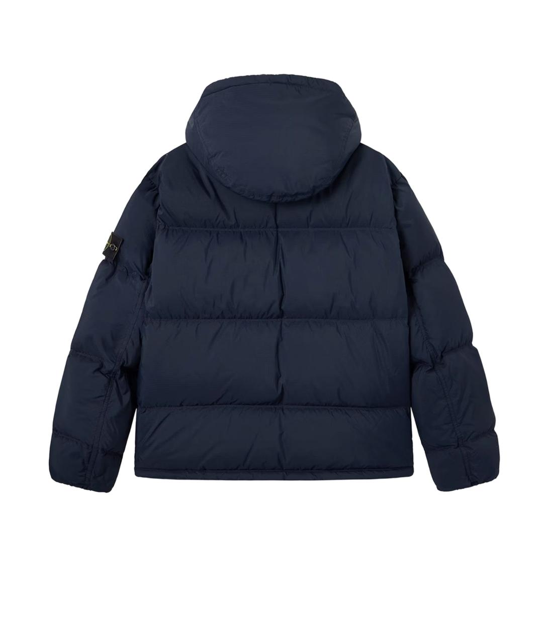 STONE ISLAND Синий полиамидовый пуховик, фото 2