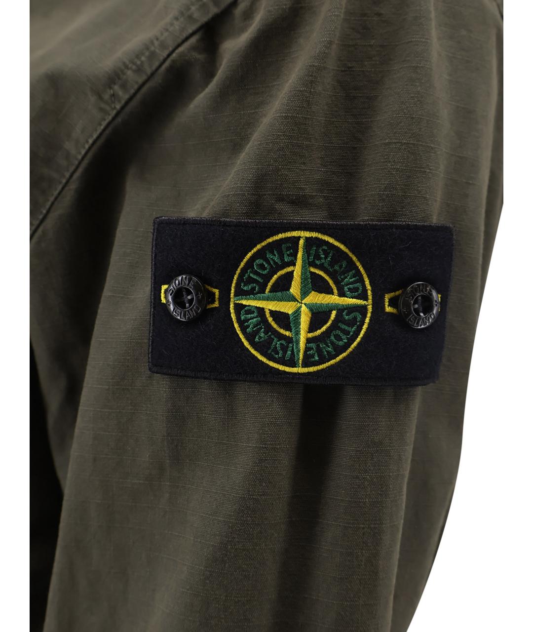 STONE ISLAND Серая хлопковая куртка, фото 3