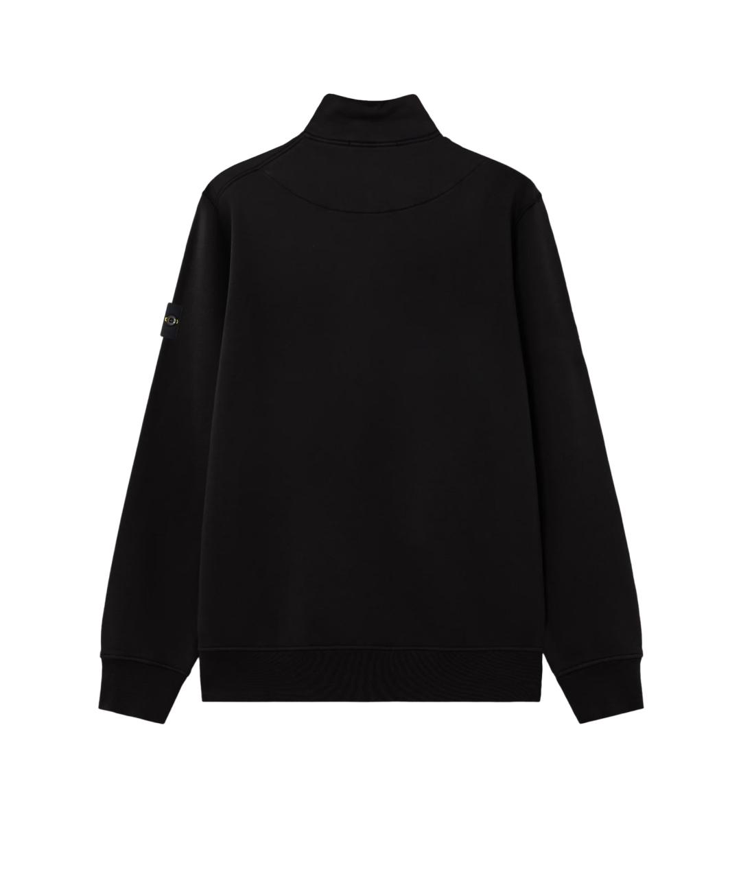 STONE ISLAND Черный хлопковый джемпер / свитер, фото 2