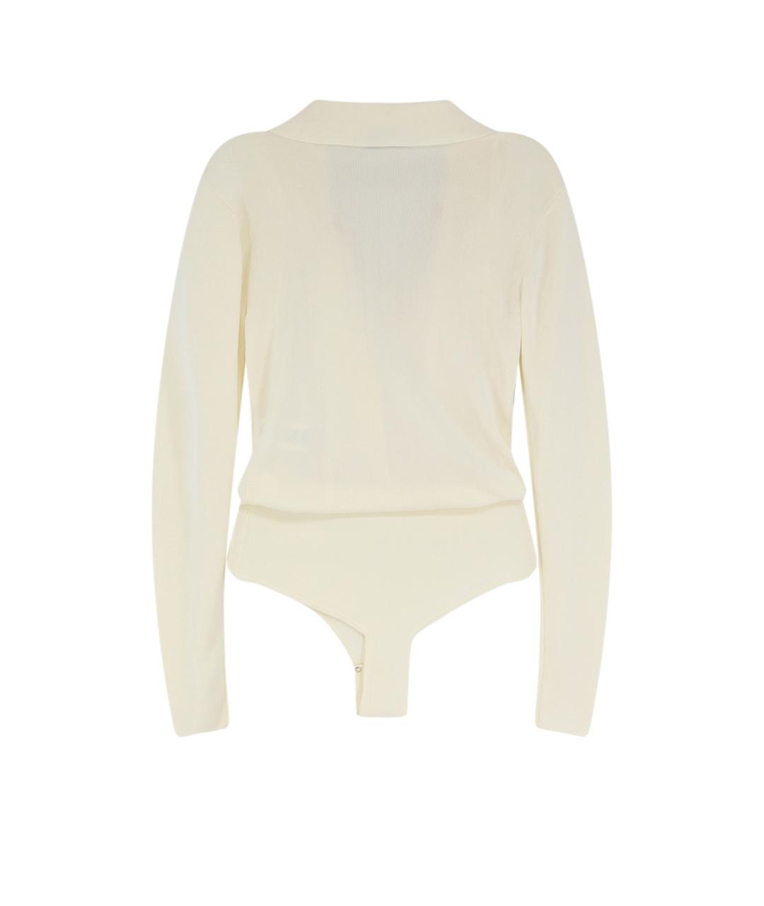 ELISABETTA FRANCHI Бежевое вискозное боди, фото 2