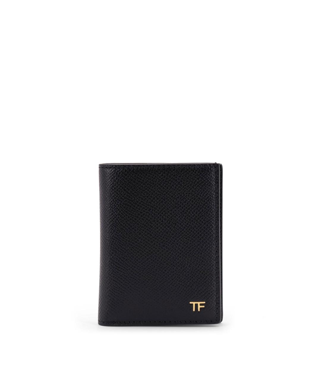 TOM FORD Черный кожаный кошелек, фото 1