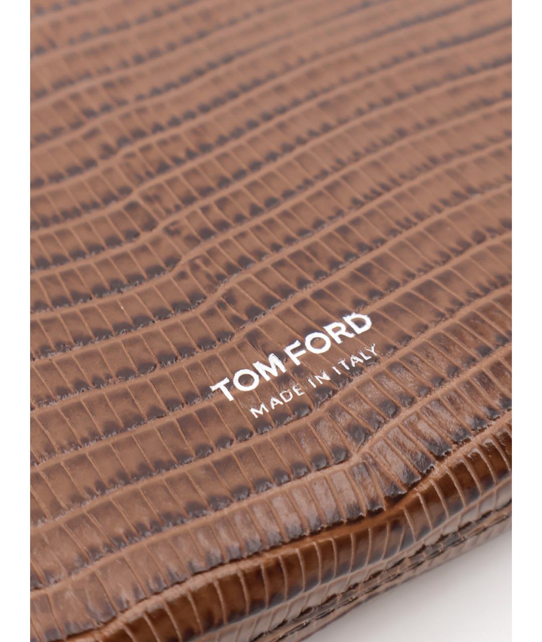 TOM FORD Коричневая кожаная папка для документов, фото 5