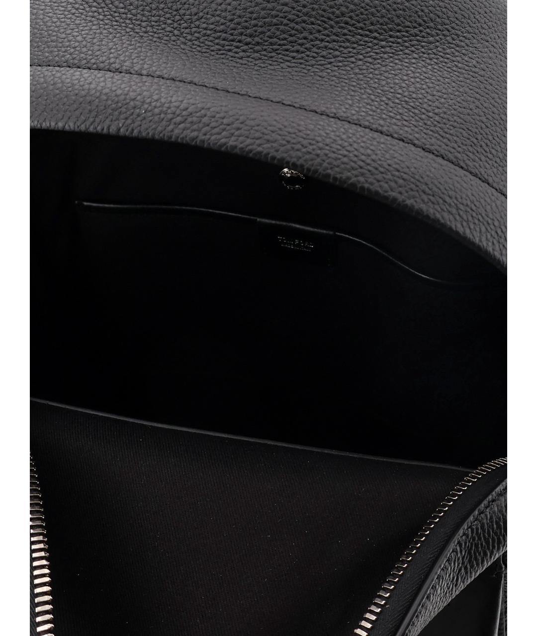 TOM FORD Черный кожаный рюкзак, фото 4