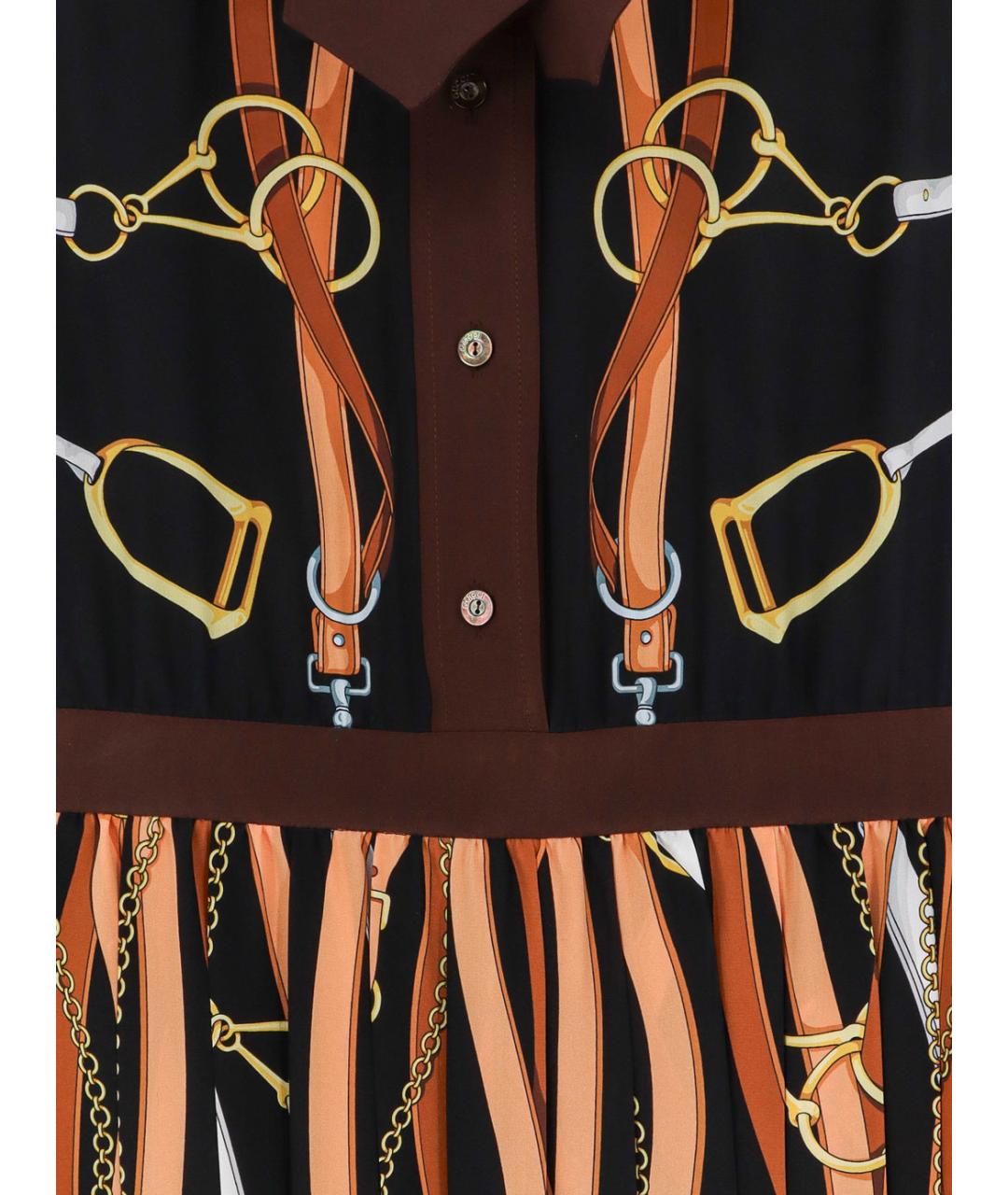 GUCCI Мульти шелковое повседневное платье, фото 3