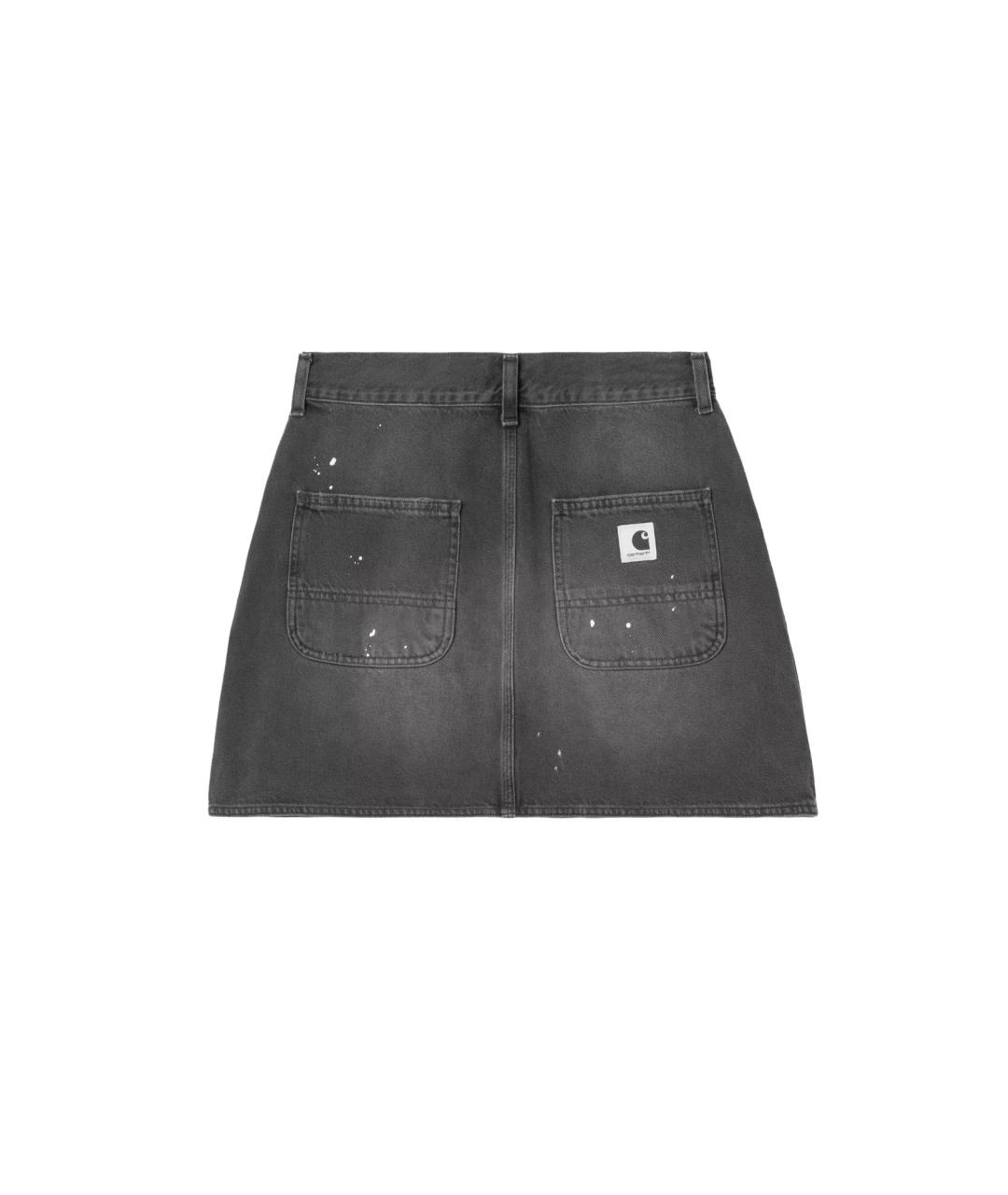 CARHARTT WIP Черная хлопковая юбка мини, фото 2