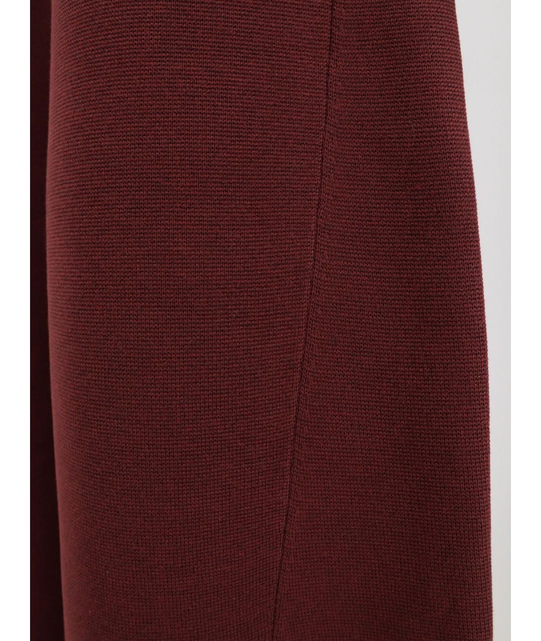 LORO PIANA Бордовые брюки широкие, фото 3