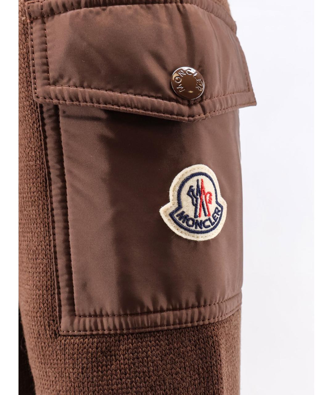 MONCLER Коричневый шерстяной джемпер / свитер, фото 3