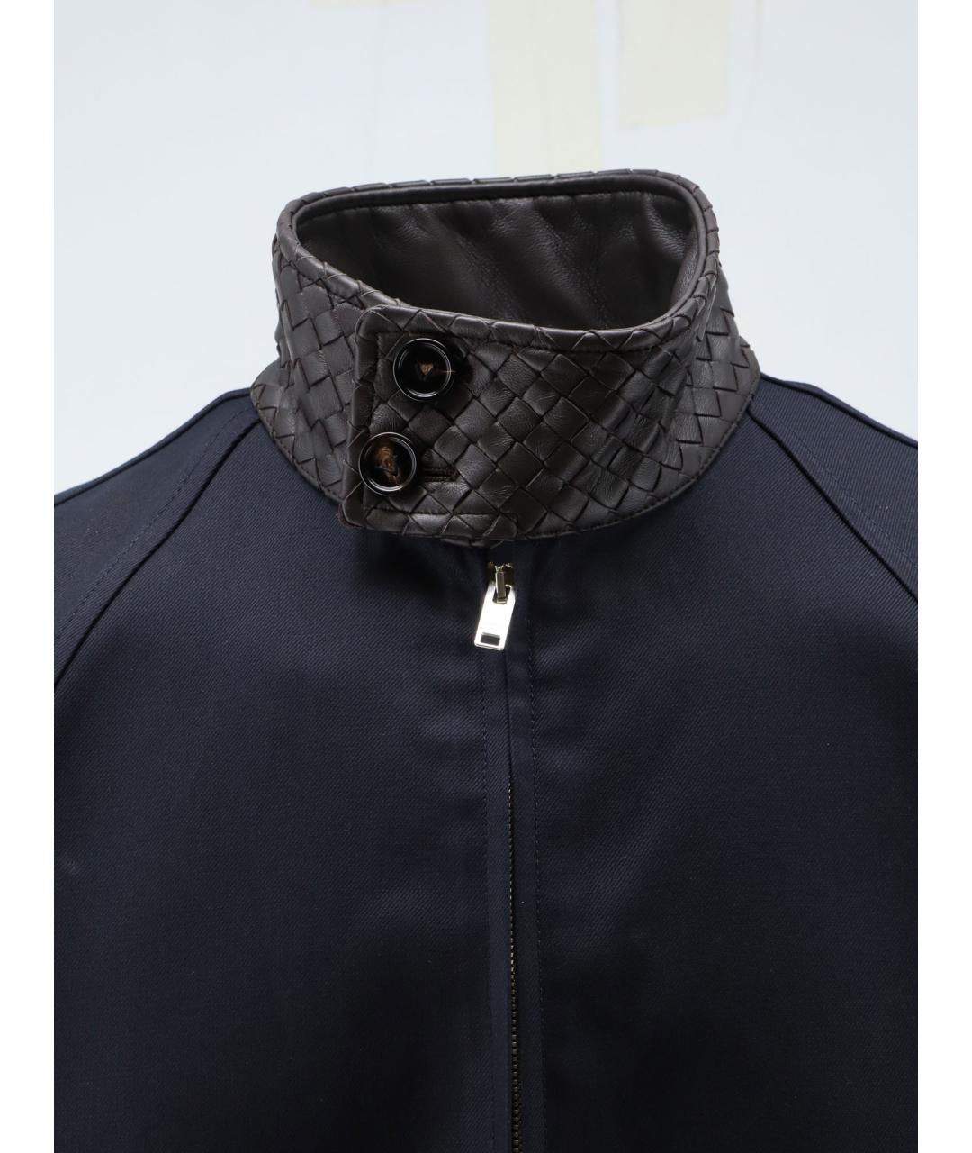 BOTTEGA VENETA Темно-синяя хлопковая куртка, фото 3