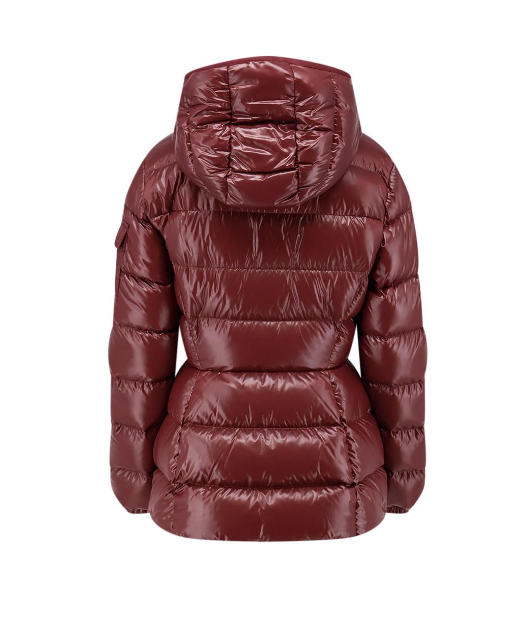 MONCLER Бордовый полиамидовый пуховик, фото 2