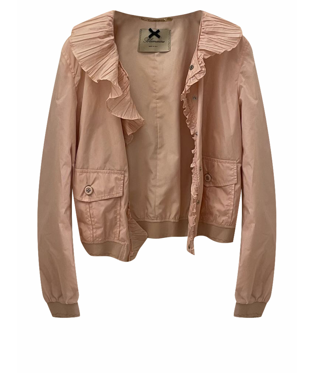 BLUMARINE Розовая полиамидовая куртка, фото 1
