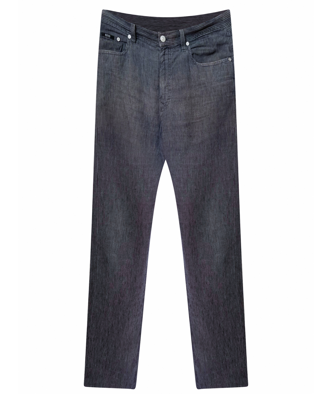 HUGO BOSS Темно-синие льняные классические брюки, фото 1