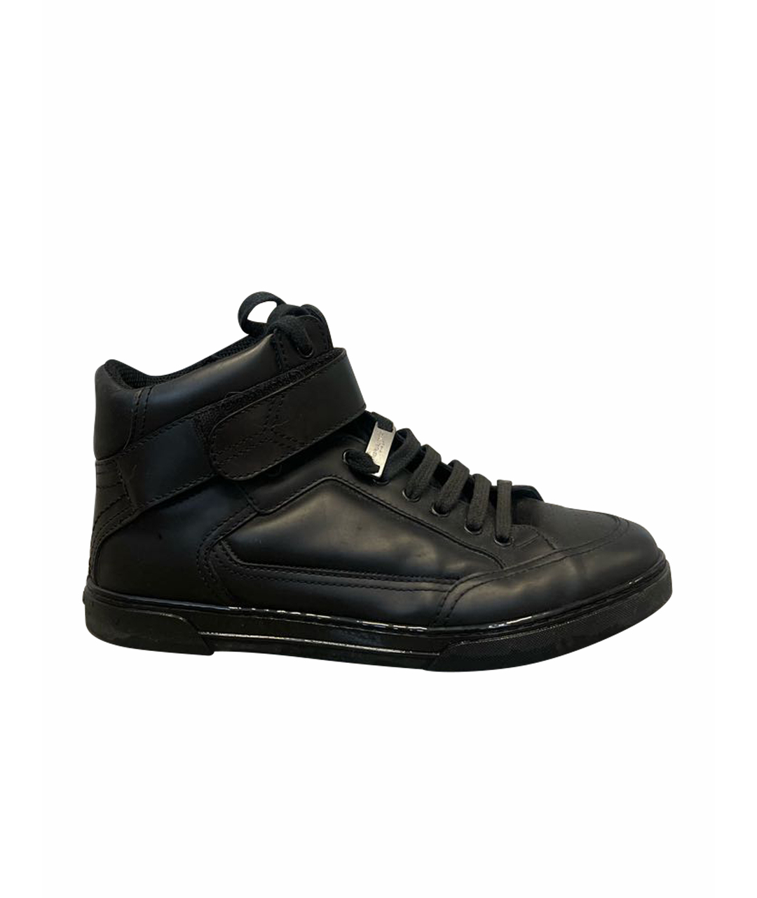SAINT LAURENT Черные кожаные низкие ботинки, фото 1