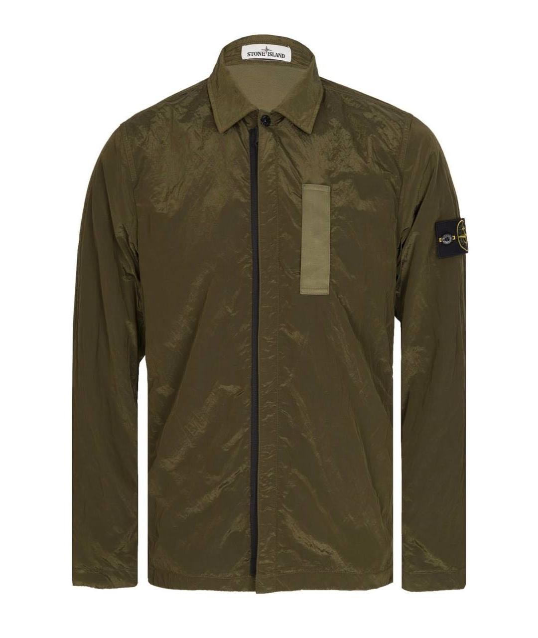 STONE ISLAND Хаки хлопковая куртка, фото 1