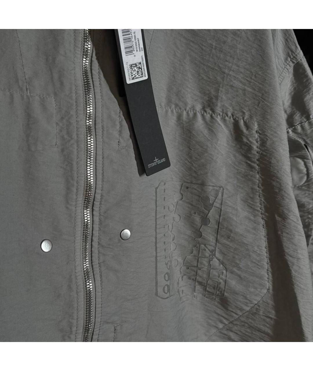 STONE ISLAND Серая нейлоновая куртка, фото 4