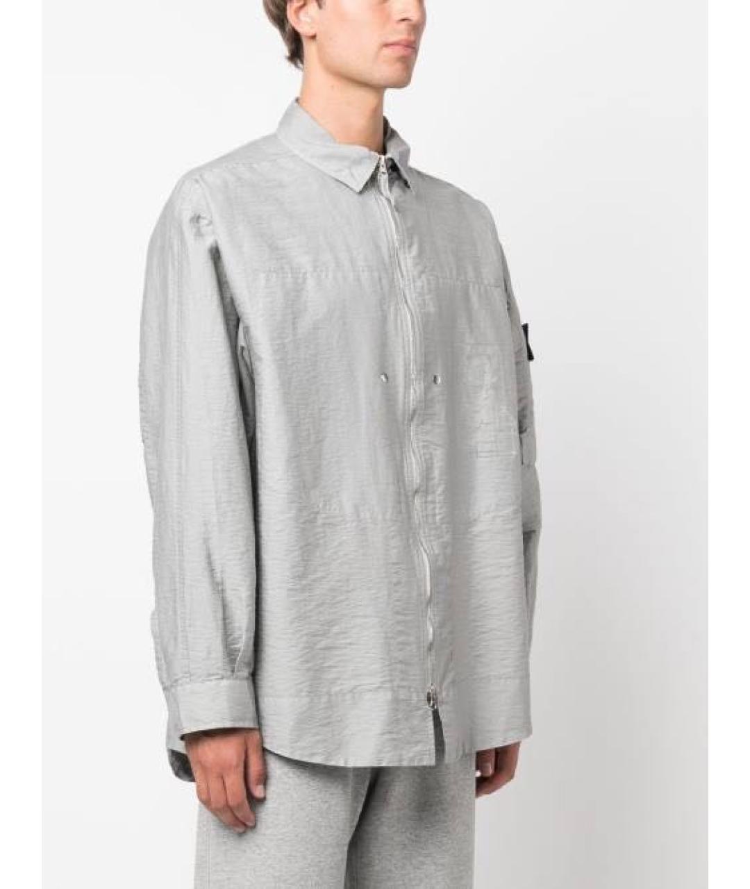 STONE ISLAND Серая нейлоновая куртка, фото 2