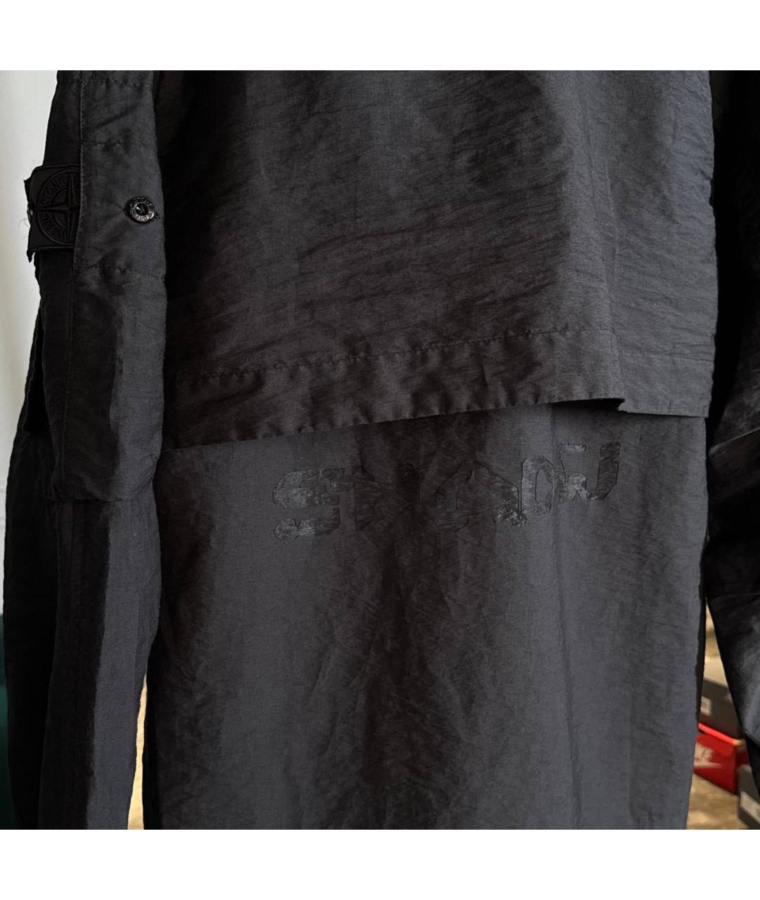 STONE ISLAND Черная нейлоновая куртка, фото 3