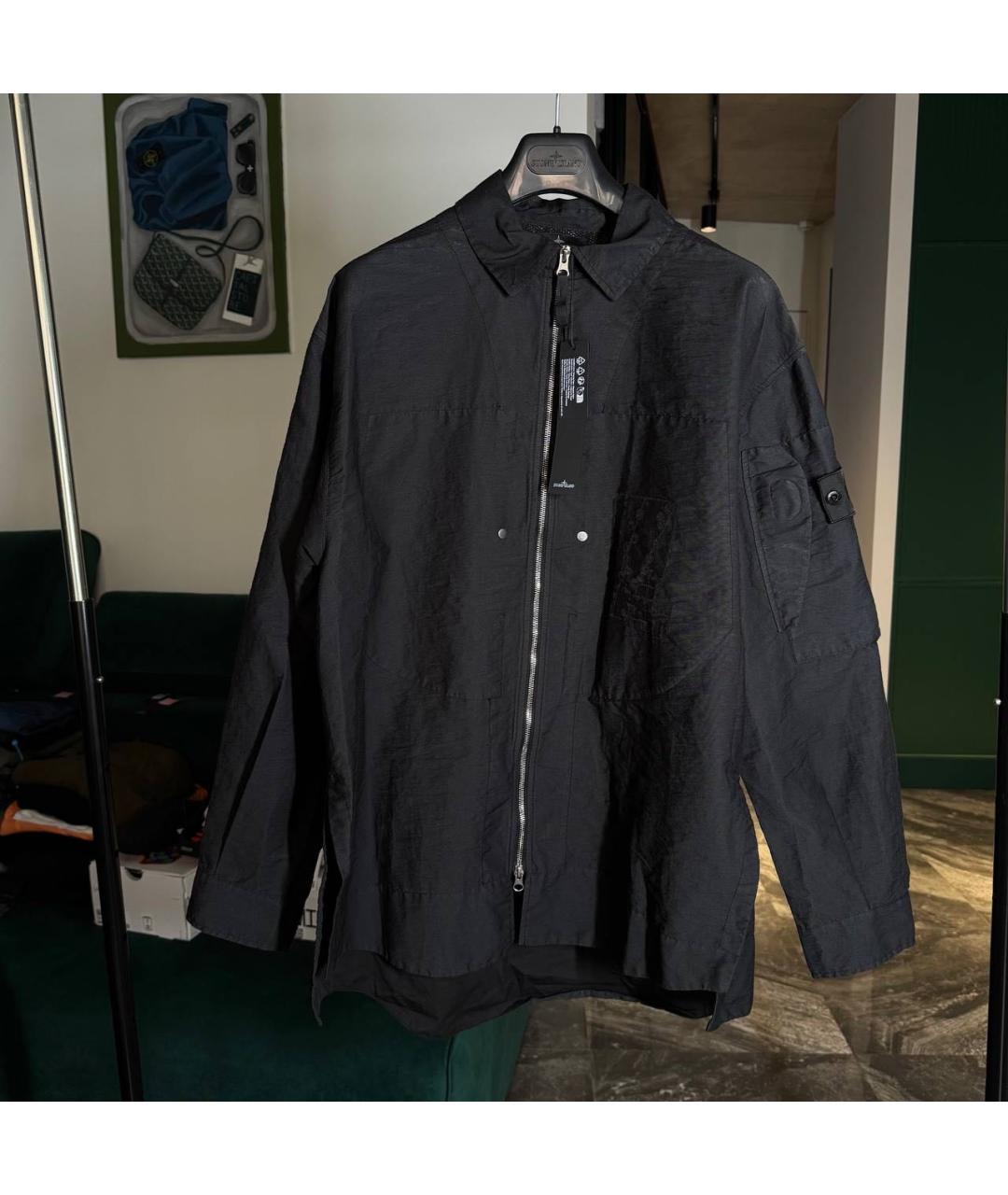 STONE ISLAND Черная нейлоновая куртка, фото 2
