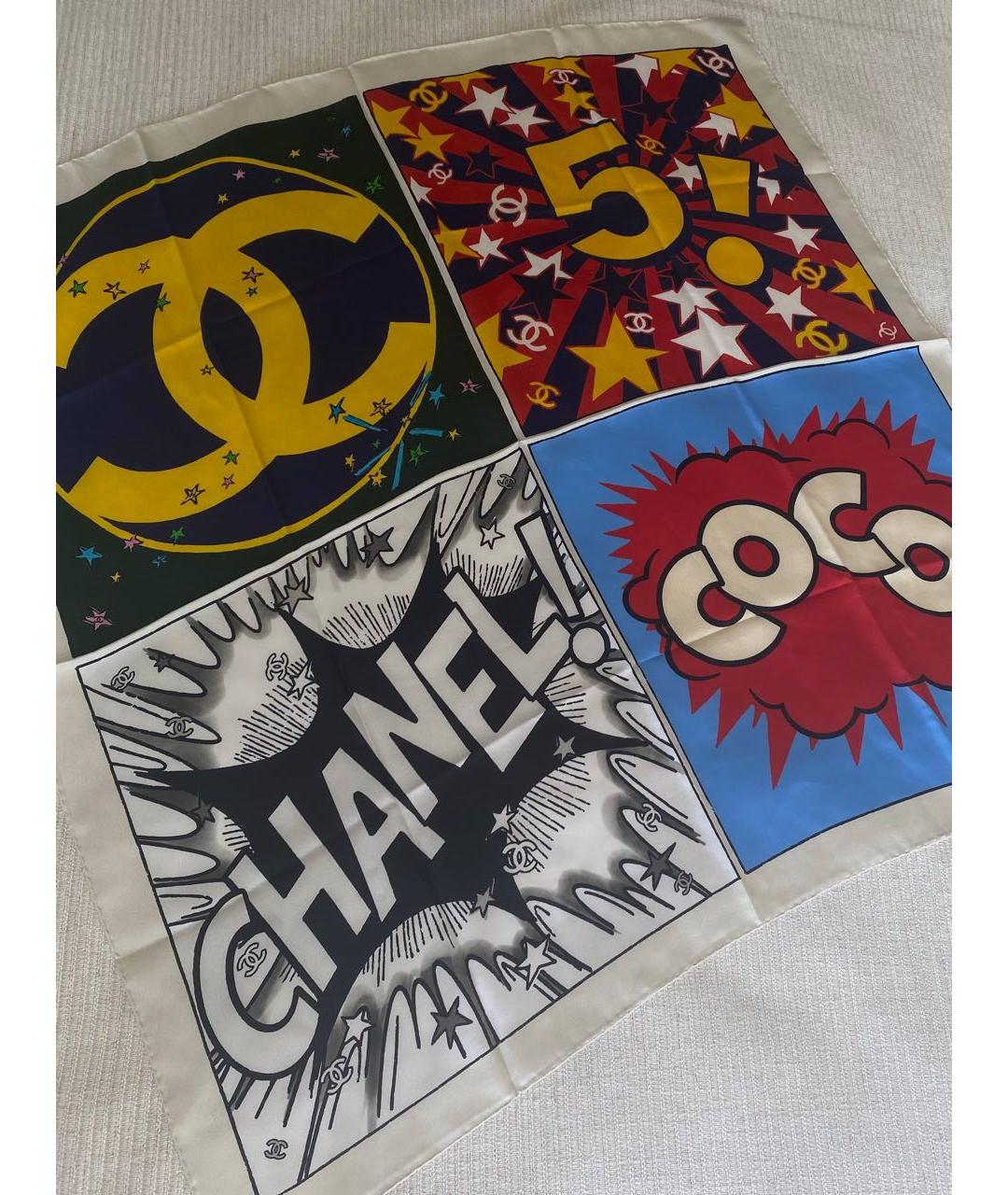CHANEL Мульти шелковый платок, фото 2