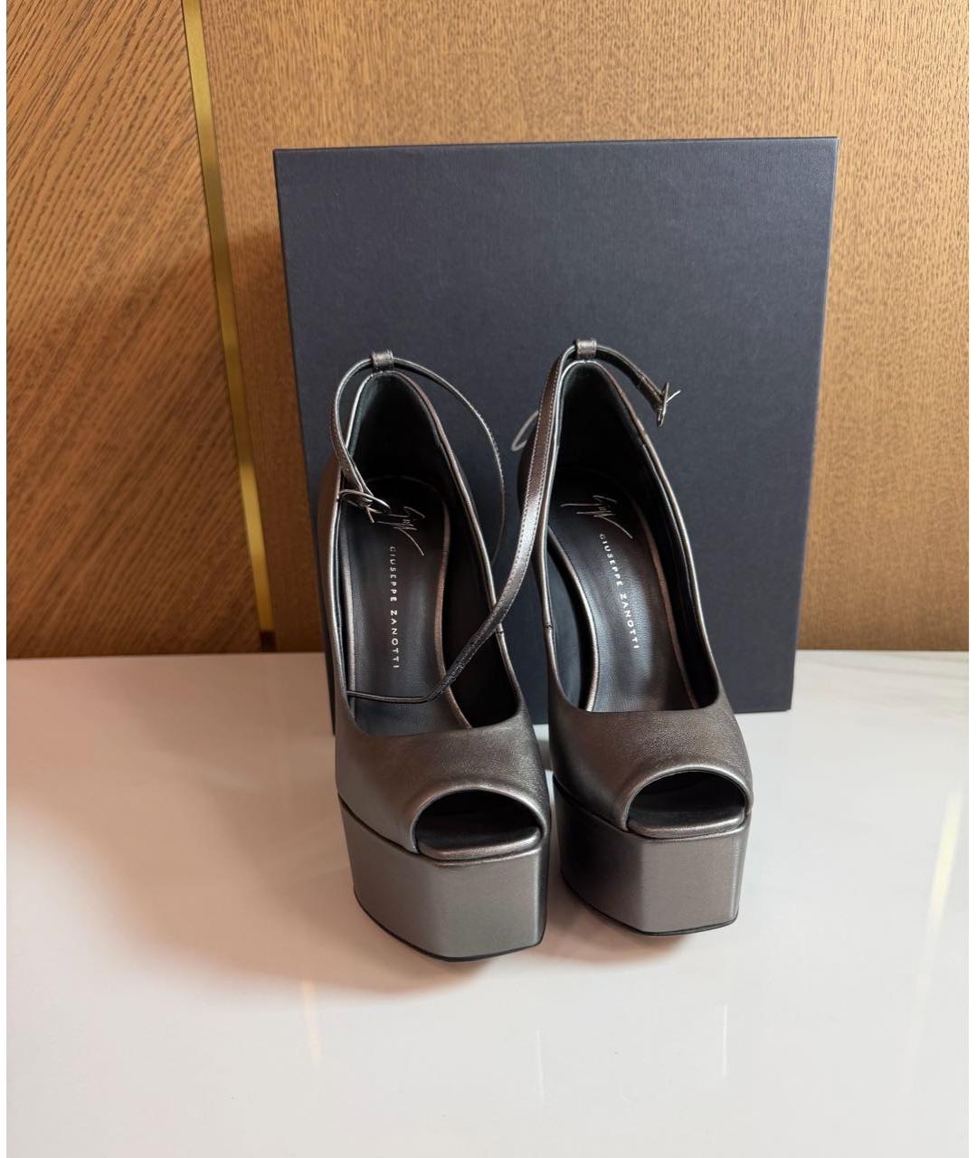 GIUSEPPE ZANOTTI DESIGN Антрацитовые босоножки, фото 2