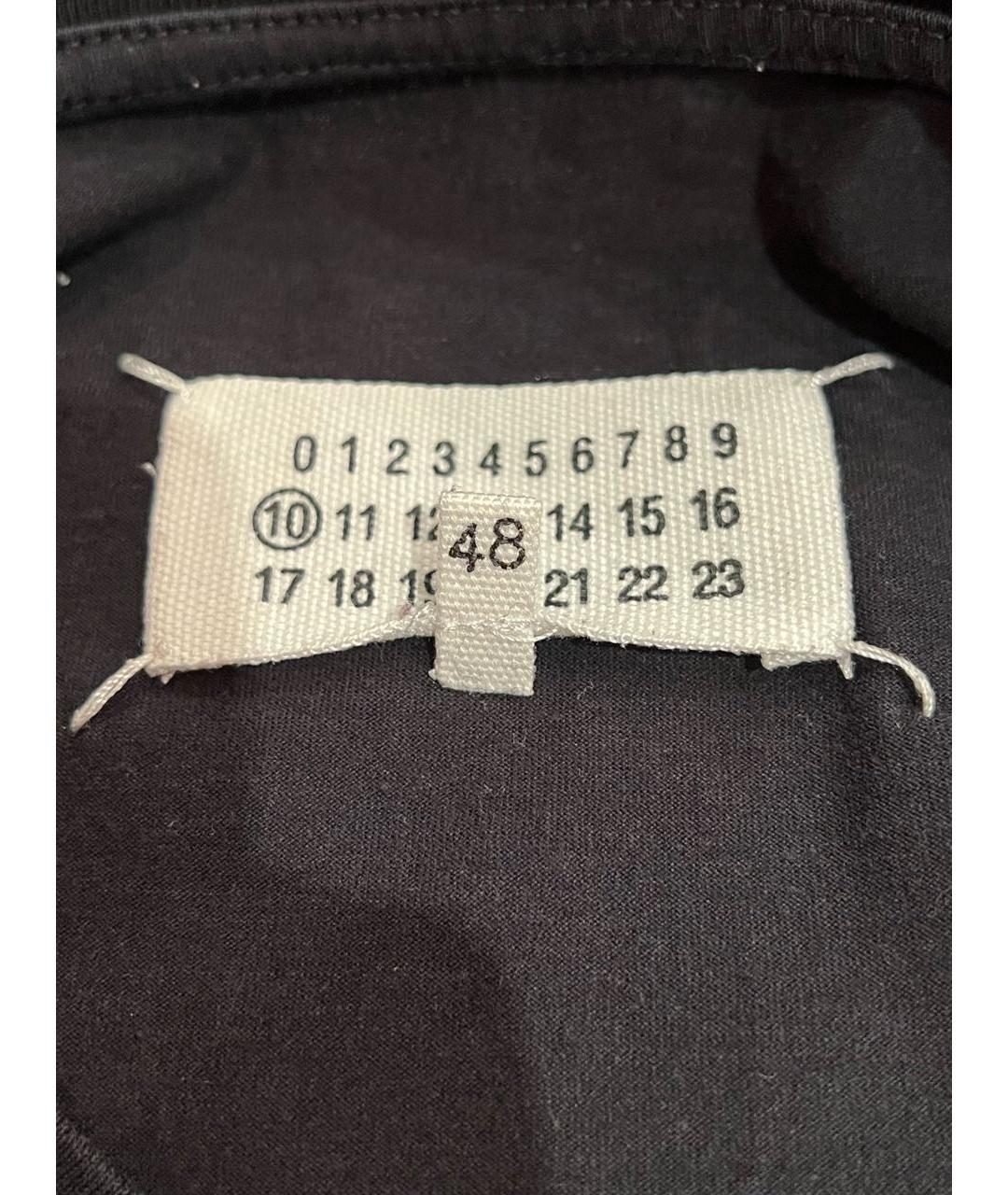 MAISON MARGIELA Черная хлопковая футболка, фото 4