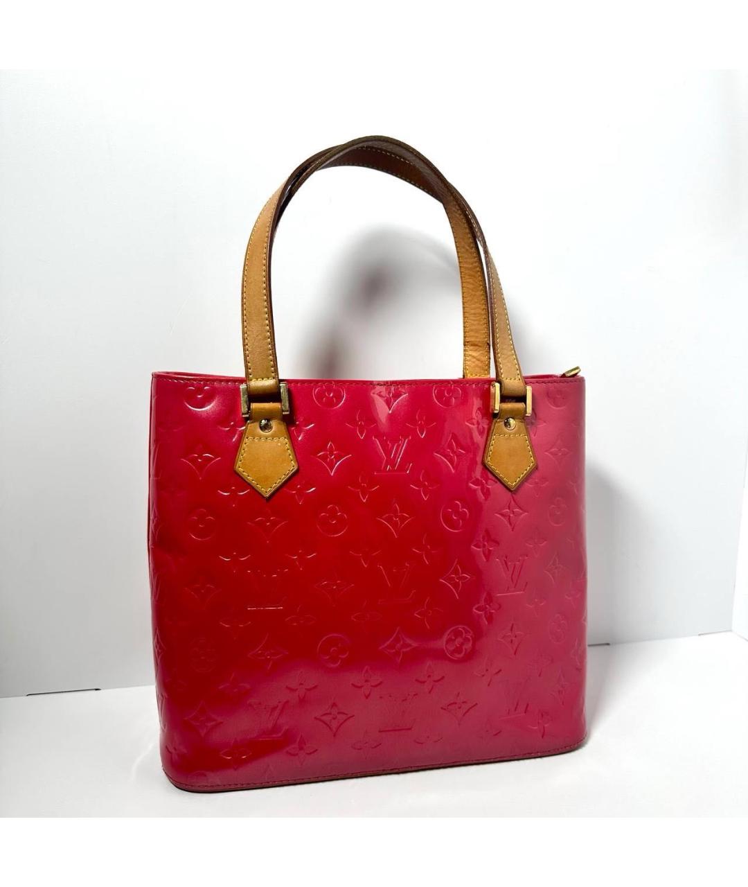 LOUIS VUITTON Красная сумка с короткими ручками из лакированной кожи, фото 3