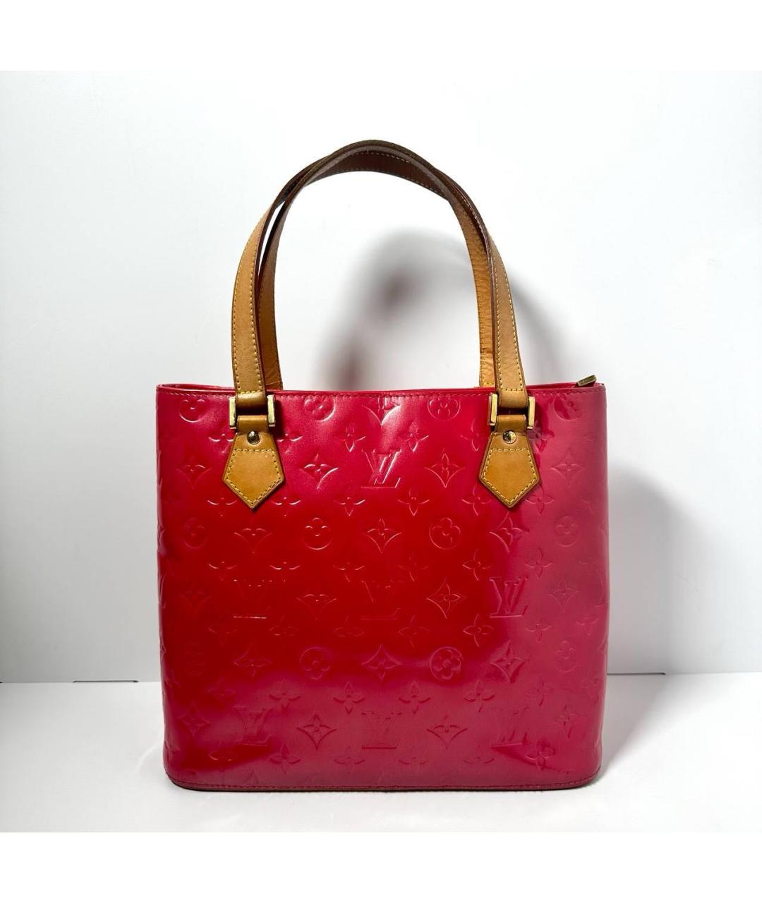 LOUIS VUITTON Красная сумка с короткими ручками из лакированной кожи, фото 2