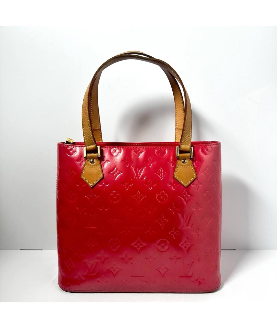 LOUIS VUITTON Красная сумка с короткими ручками из лакированной кожи, фото 9