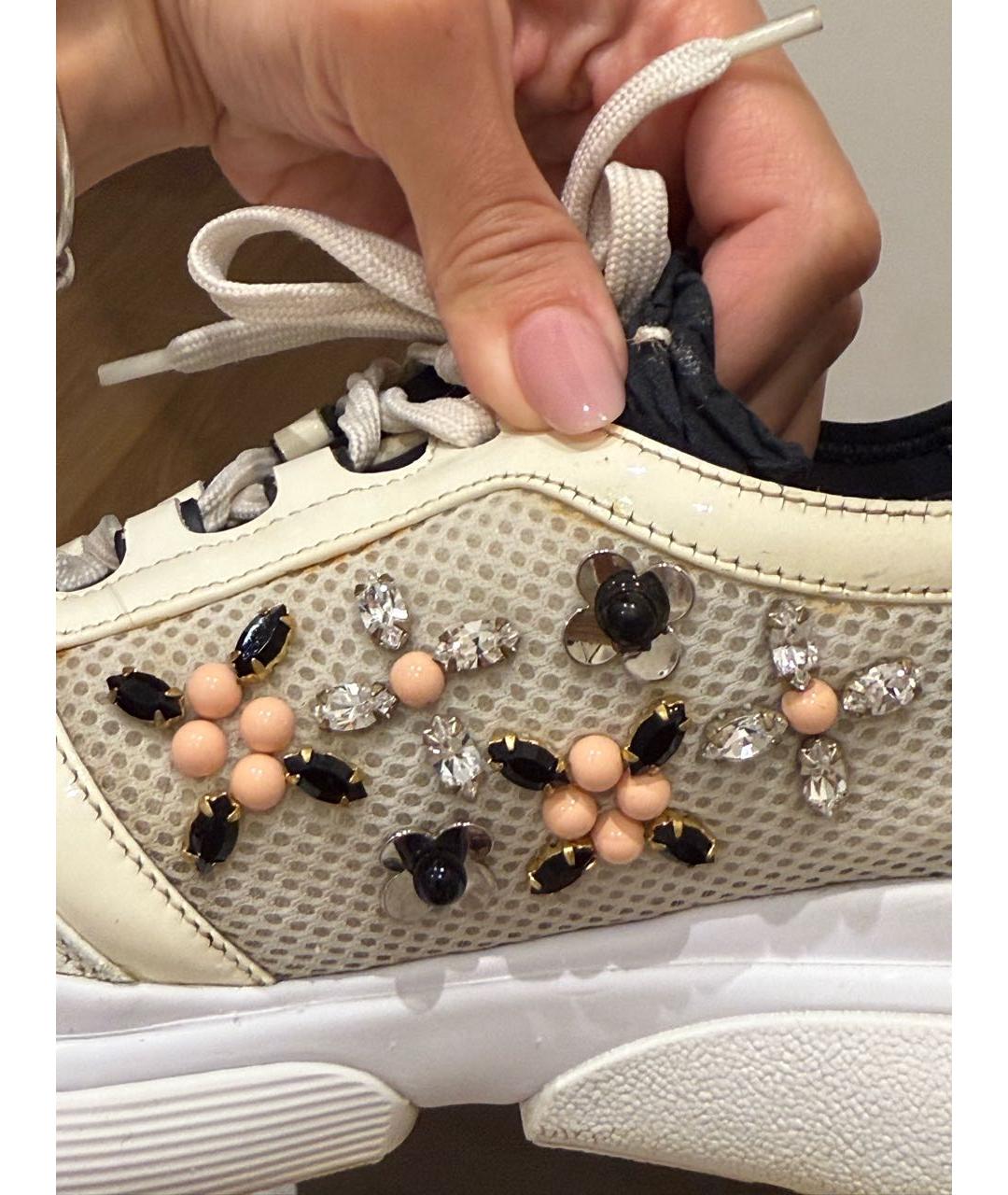 LOUIS VUITTON Белые текстильные кроссовки, фото 7