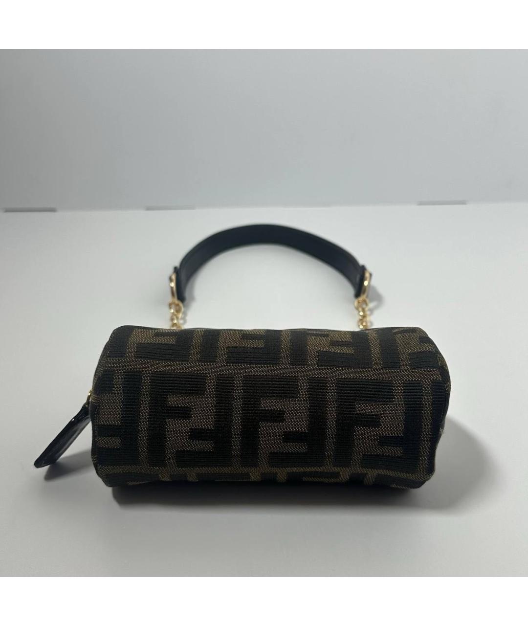 FENDI Коричневая тканевая сумка через плечо, фото 6