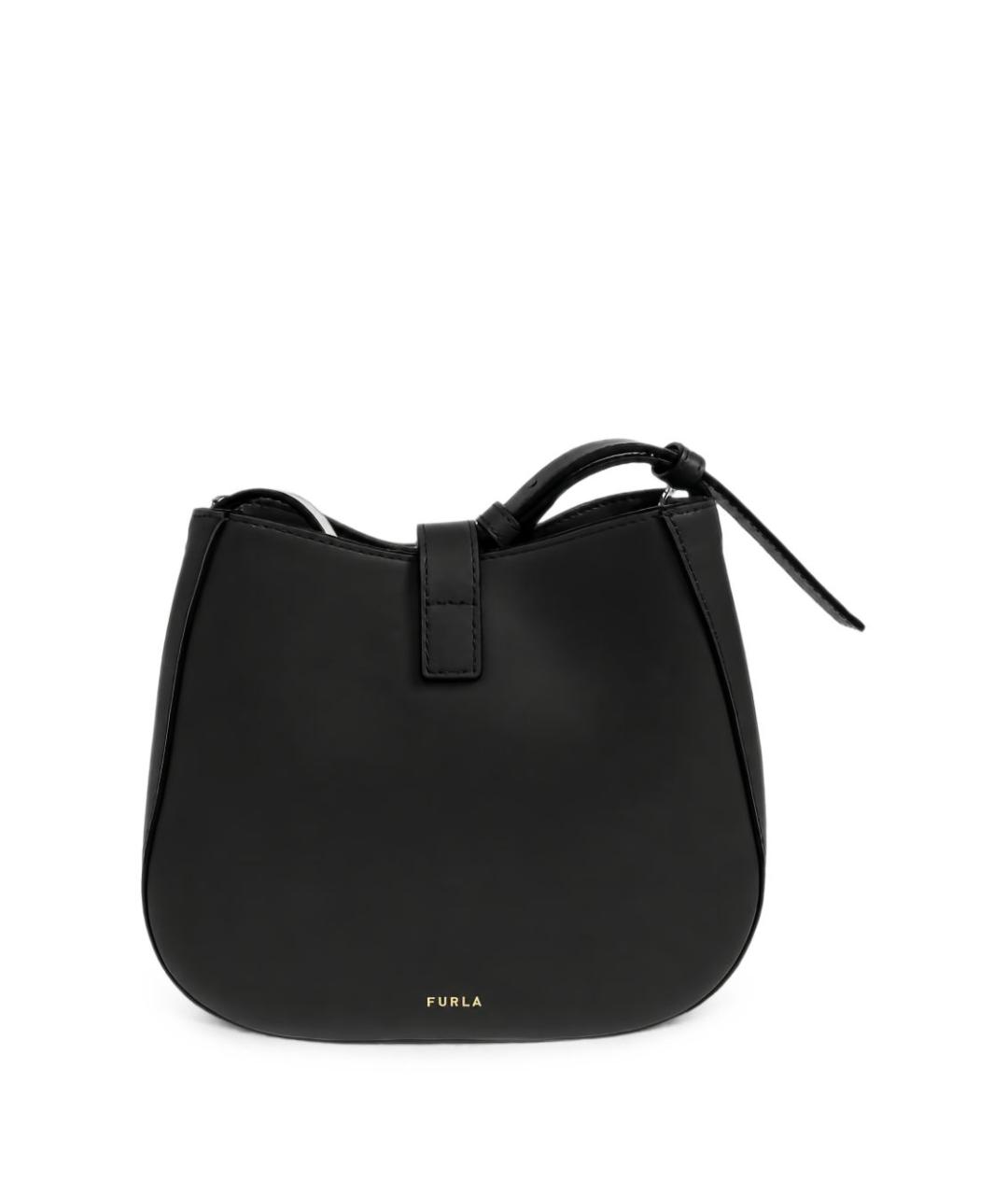FURLA Черная кожаная сумка через плечо, фото 4