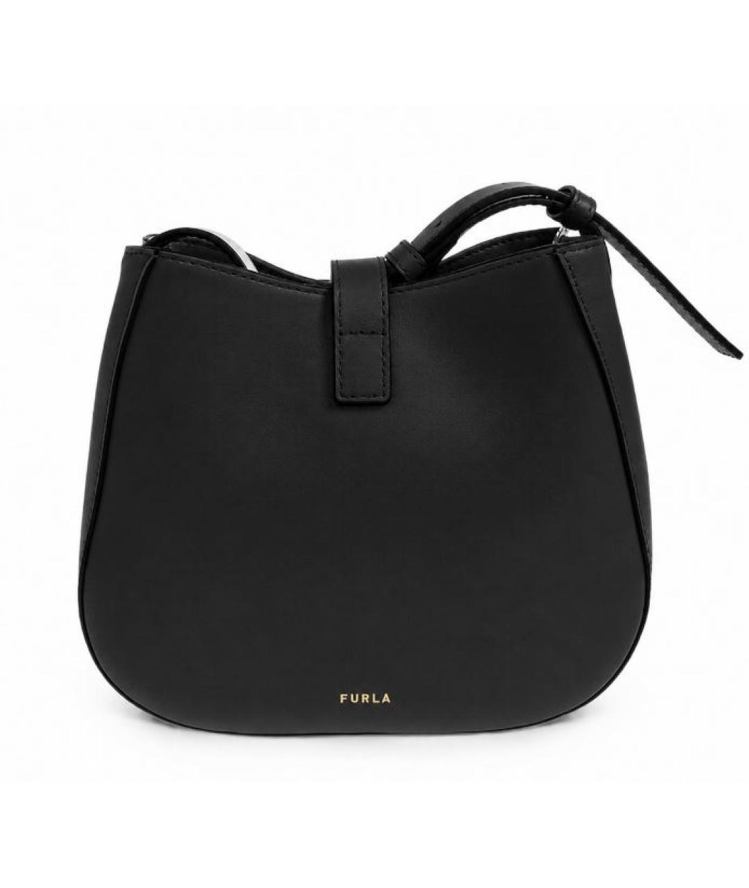 FURLA Черная кожаная сумка через плечо, фото 2