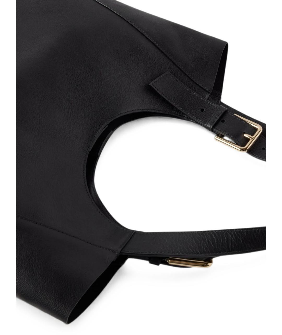 FURLA Черная кожаная сумка тоут, фото 2