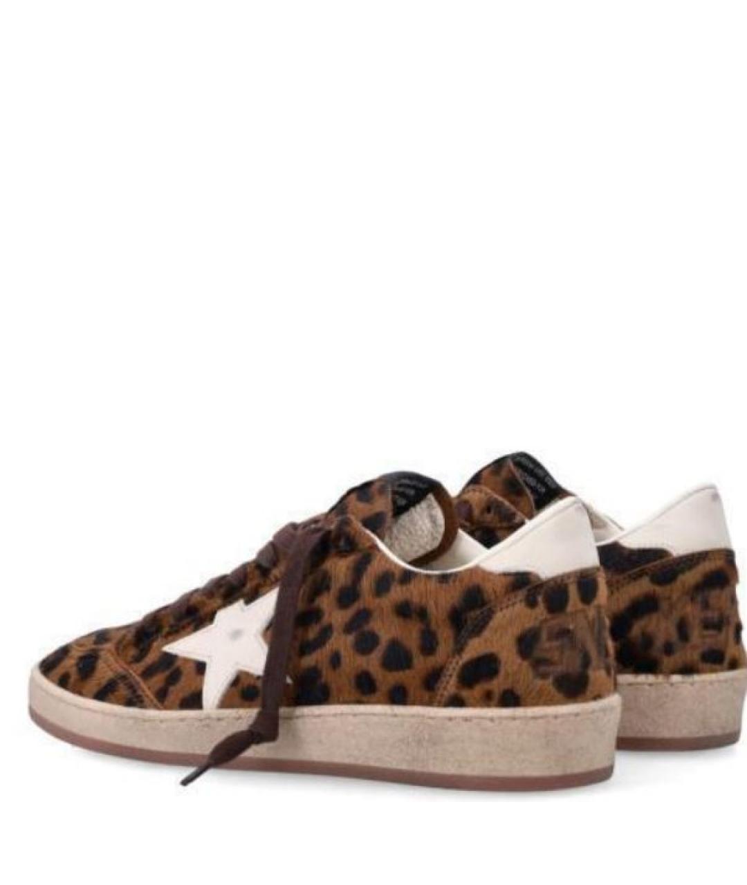 GOLDEN GOOSE Коричневые кожаные кеды, фото 2