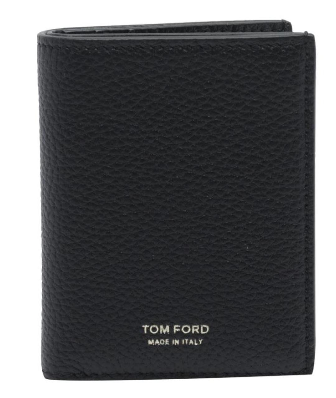 TOM FORD Черный кожаный кошелек, фото 1