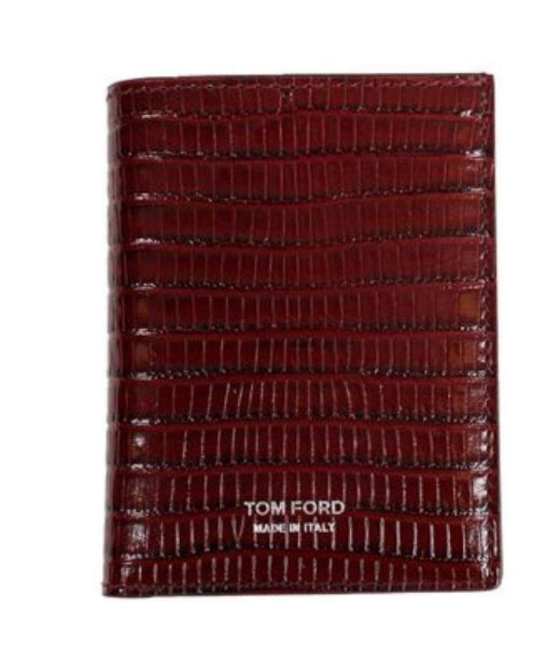 TOM FORD Красный кожаный кошелек, фото 1