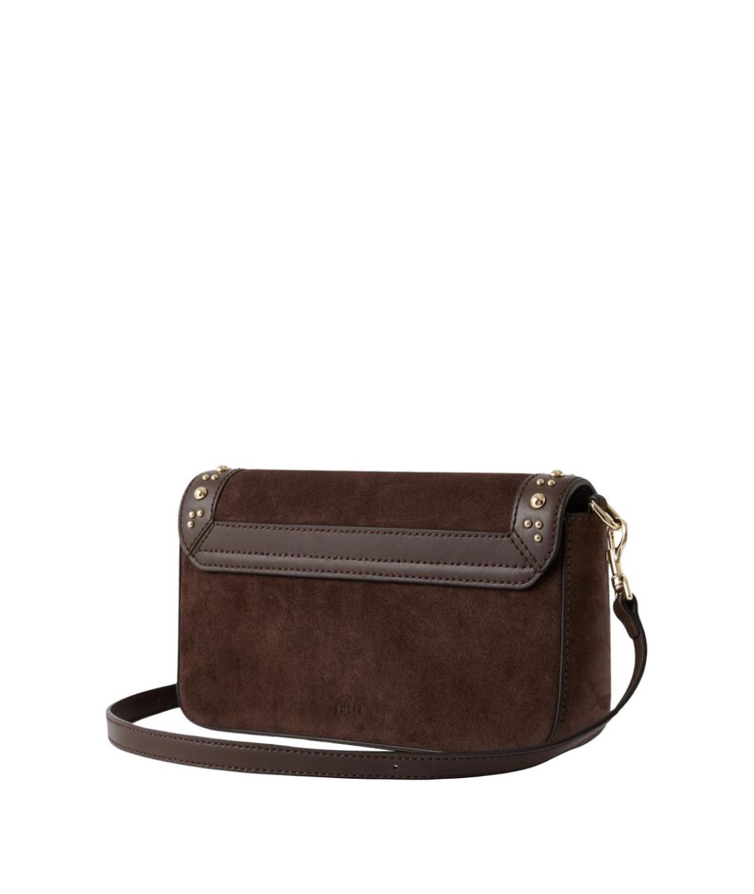 FURLA Коричневая замшевая сумка через плечо, фото 3