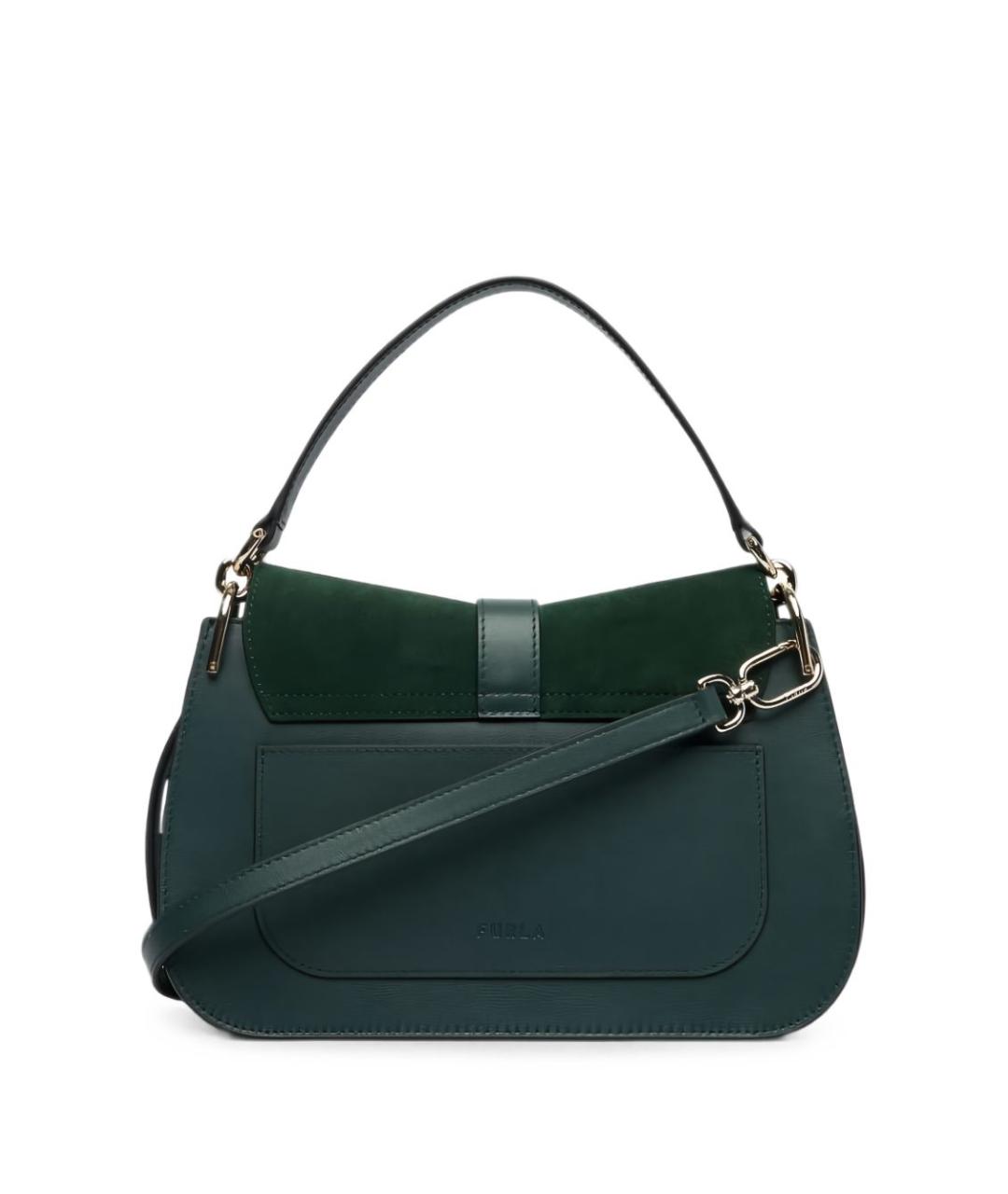 FURLA Зеленая кожаная сумка через плечо, фото 4