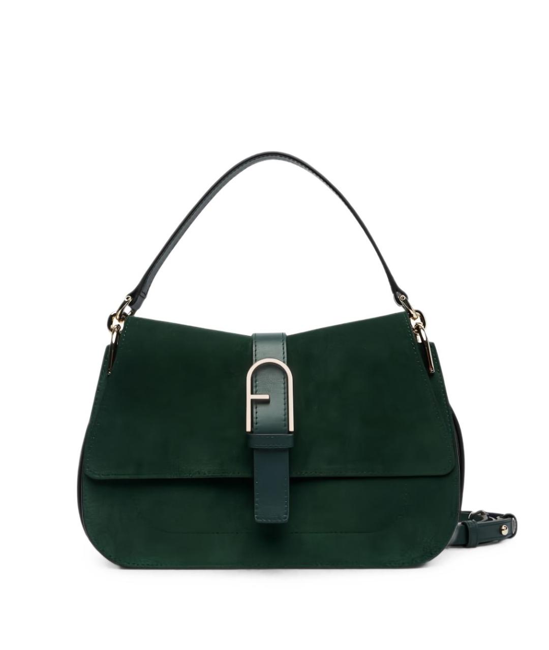 FURLA Зеленая кожаная сумка через плечо, фото 3