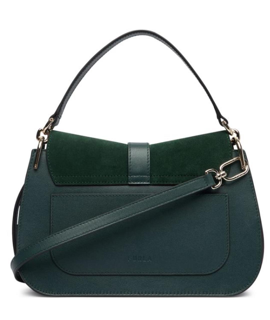 FURLA Зеленая кожаная сумка через плечо, фото 2