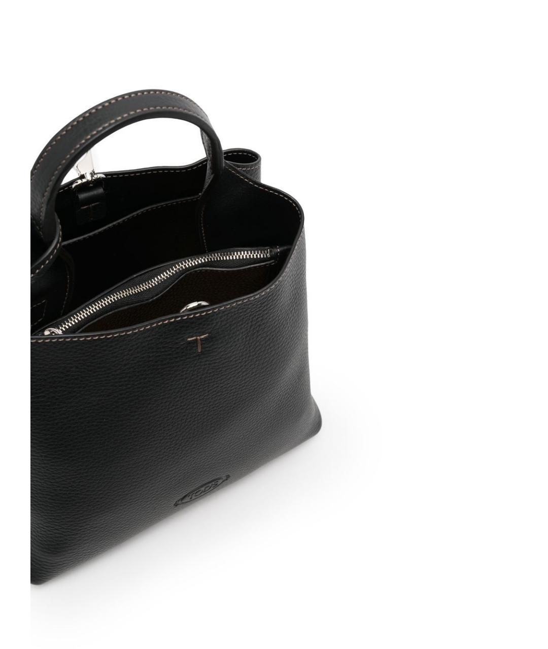 TOD'S Черная кожаная сумка через плечо, фото 3