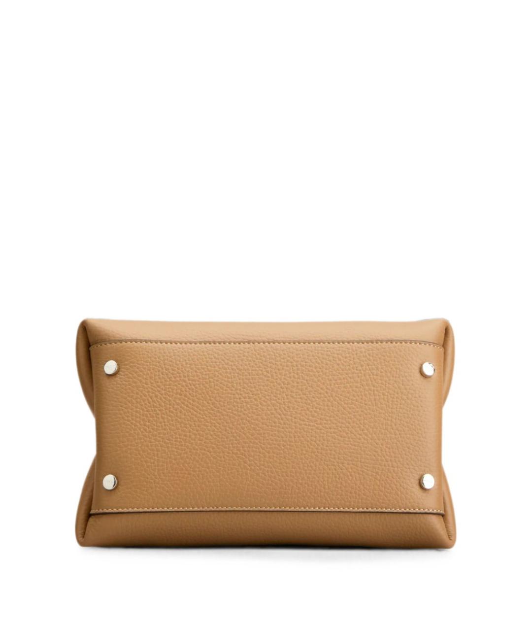 TOD'S Бежевая кожаная сумка тоут, фото 2