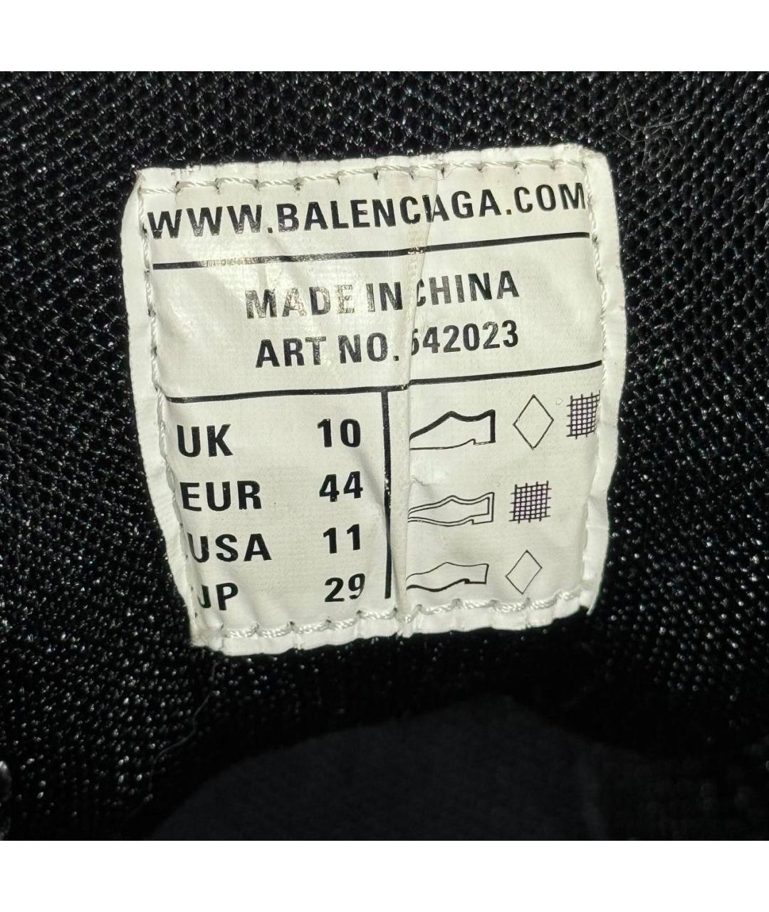BALENCIAGA Черные текстильные низкие кроссовки / кеды, фото 5