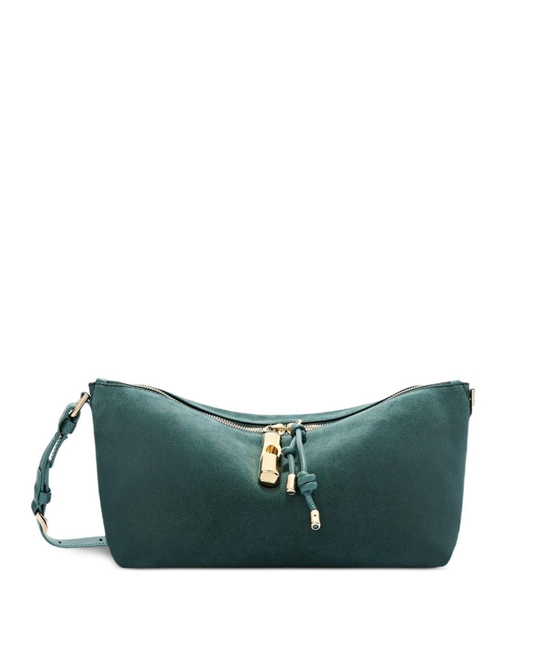 FURLA Бирюзовая кожаная сумка через плечо, фото 1