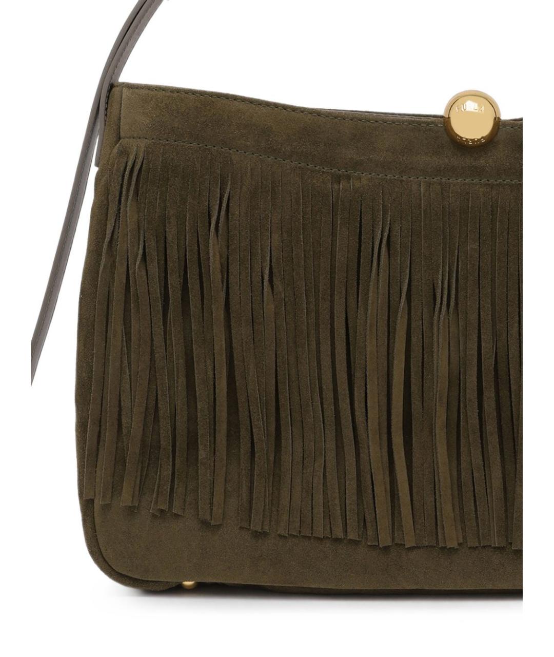 FURLA Коричневая замшевая сумка через плечо, фото 2
