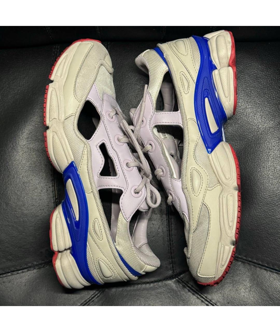 ADIDAS X RAF SIMONS Бежевые текстильные низкие кроссовки / кеды, фото 3